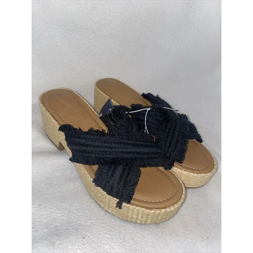 new sandal wedge Universal Thread Boho Hippie Women's Sally Platform 11 Memory
